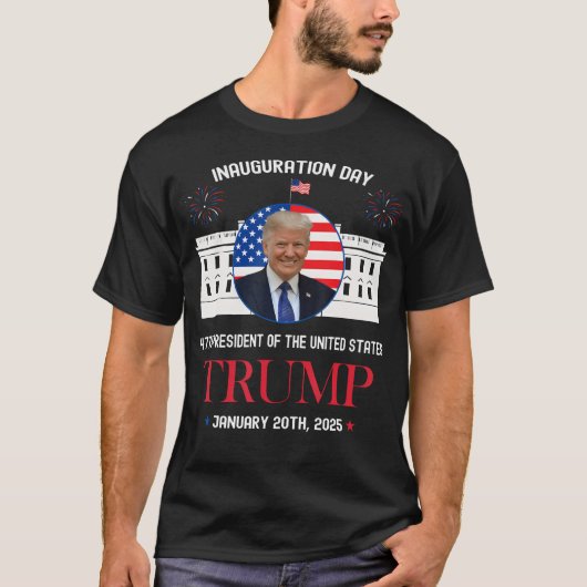ドナルド・トランプ就任式の日2025第47代大統領 Tシャツ (正面)