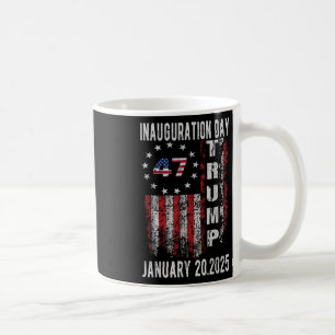ドナルド・トランプ就任式の日2025 47番目のトランプ202 コーヒーマグカップ
