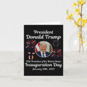 ドナルド・トランプ就任式の日2025 47th米国の大統領 カード (黄色い花)
