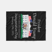 ドナルド・トランプ就任式の日2025 47th米国の大統領 フリースブランケット (正面(横))