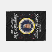 ドナルド・トランプ就任式の日2025 47th米国の大統領 フリースブランケット (正面(横))