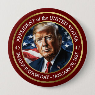 ドナルド・トランプ就任式の日GOPレッドコレクター 缶バッジ