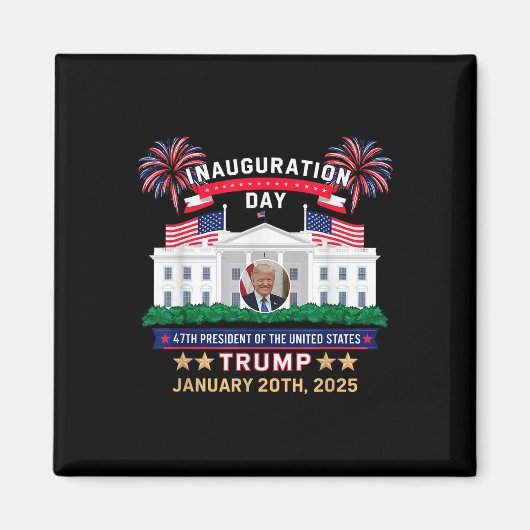 ドナルド・トランプ就任式2025年47人目の大統領 マグネット (正面)
