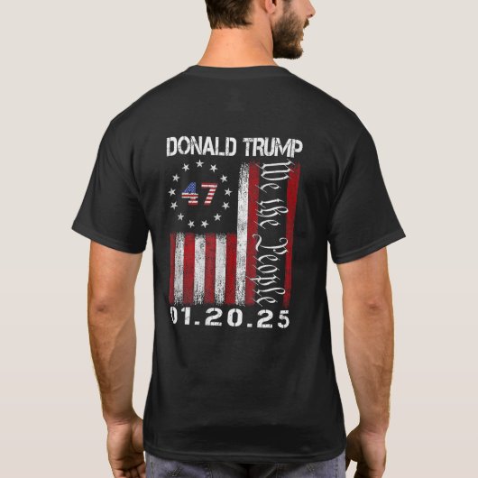 ドナルド・トランプ就任式2025年47人目の大統領 Tシャツ (裏面)