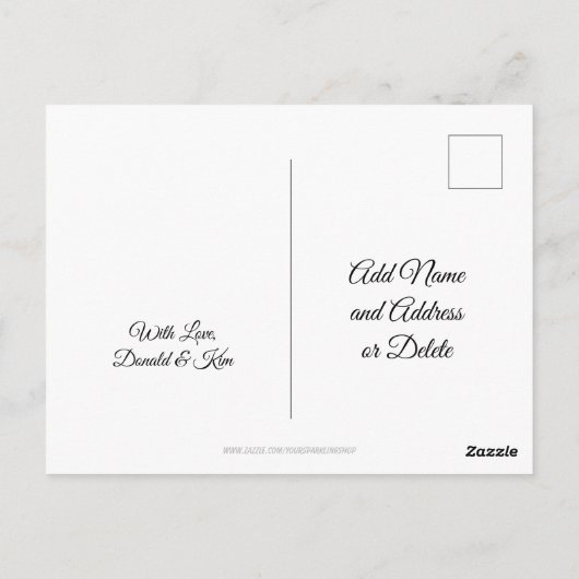 ドナルド・トランプ平和引用文首脳会談アメリカ北朝鮮 ポストカード (裏面)