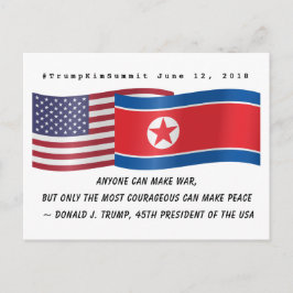 ドナルド・トランプ平和引用文首脳会談アメリカ北朝鮮 ポストカード