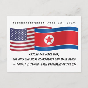 ドナルド・トランプ平和引用文首脳会談アメリカ北朝鮮 ポストカード