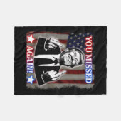 ドナルド・トランプ恋しく思 – 再びお前！ フリースブランケット (正面(横))