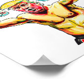 ドナルド・トランプ愛国的ボクシング大統領ポートレート ポスター (角)