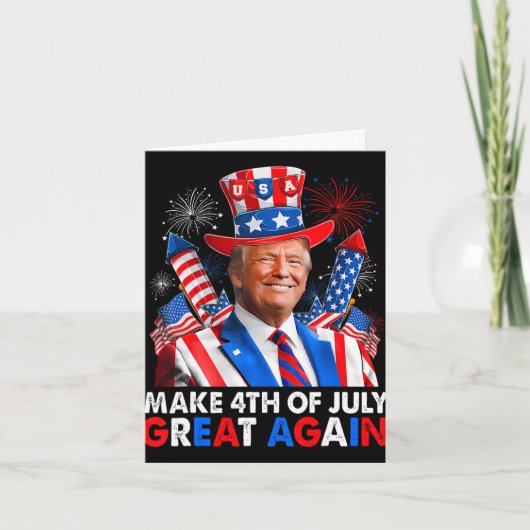 ドナルド・トランプ愛国花火7月Gの4日を作る カード (正面)