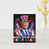 ドナルド・トランプ愛国花火7月Gの4日を作る カード (黄色い花)