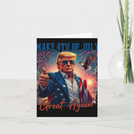 ドナルド・トランプ愛国花火7月Gの4日を作る カード (正面)