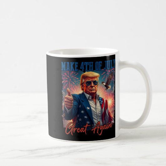 ドナルド・トランプ愛国花火7月Gの4日を作る コーヒーマグカップ (右)