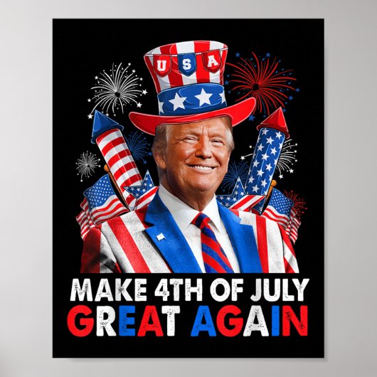 ドナルド・トランプ愛国花火7月Gの4日を作る ポスター (正面)