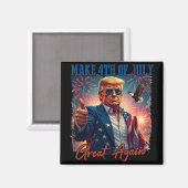 ドナルド・トランプ愛国花火7月Gの4日を作る マグネット (正面/裏面)
