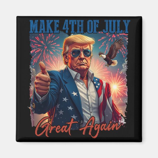 ドナルド・トランプ愛国花火7月Gの4日を作る マグネット (正面)