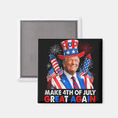 ドナルド・トランプ愛国花火7月Gの4日を作る マグネット (正面/裏面)