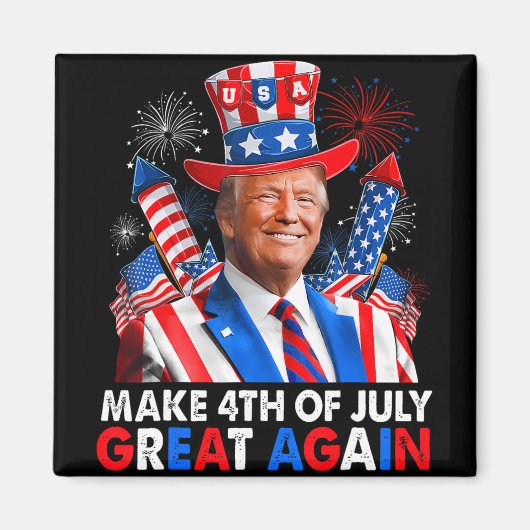 ドナルド・トランプ愛国花火7月Gの4日を作る マグネット (正面)