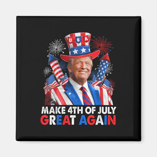 ドナルド・トランプ愛国花火7月Gの4日を作る マグネット (正面)