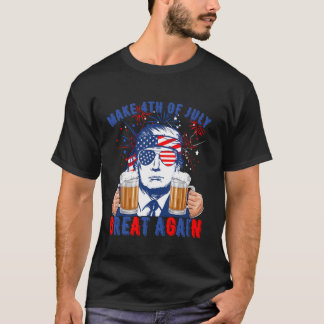 ドナルド・トランプ愛国花火7月Gの4日を作る Tシャツ