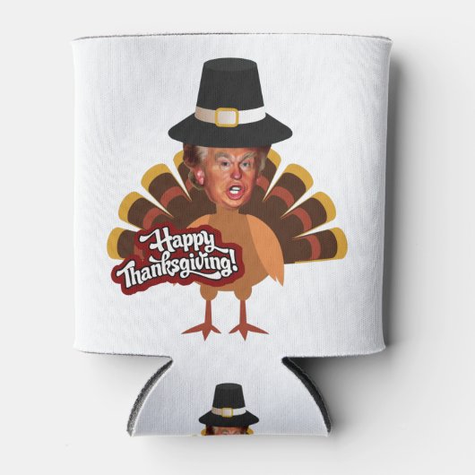 ドナルド・トランプ感謝祭トルコ 缶クーラー (正面)