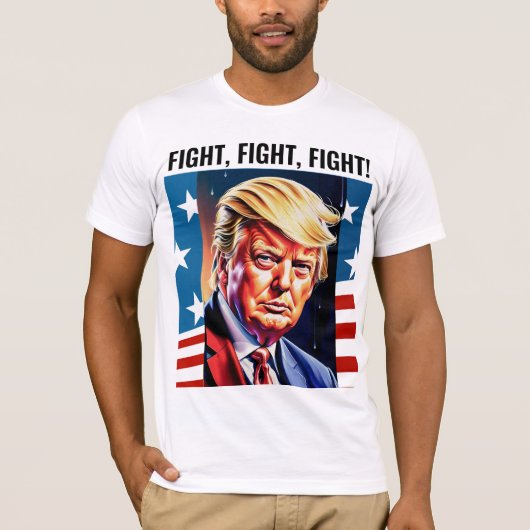 ドナルド・トランプ戦え！2024 Tシャツ (正面)