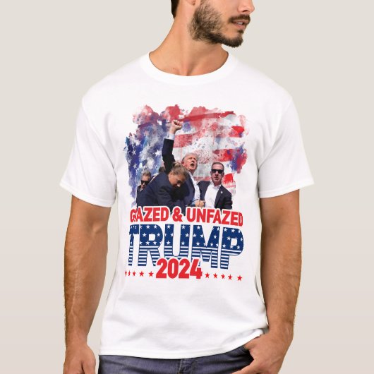 ドナルド・トランプ暗殺はアメリカ2024を試みる Tシャツ (正面)