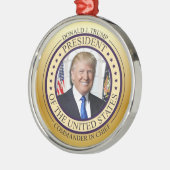 ドナルド・トランプ最高司令官金ゴールド 大統領の メタルオーナメント (左)