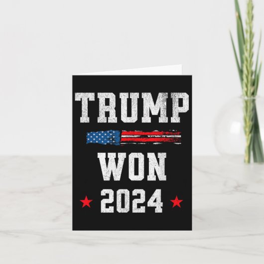 ドナルド・トランプ氏が2024年に当選47人目の大統領 カード (正面)