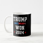 ドナルド・トランプ氏が2024年に当選47人目の大統領 コーヒーマグカップ (左)