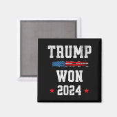 ドナルド・トランプ氏が2024年に当選47人目の大統領 マグネット (正面/裏面)