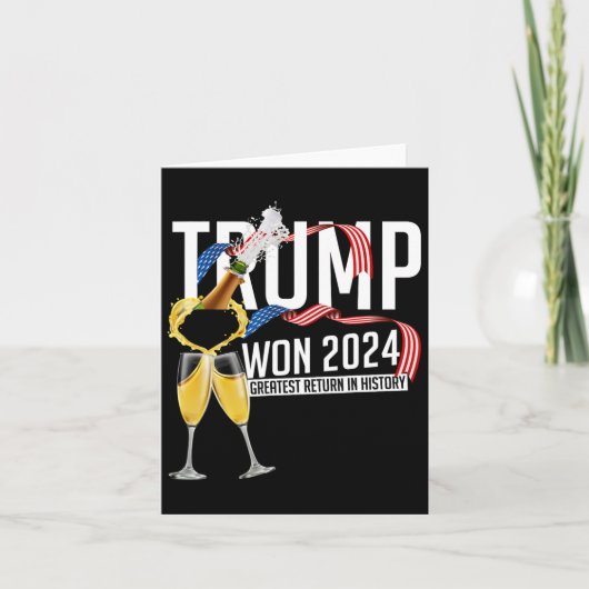 ドナルド・トランプ氏が2024年選挙で勝利 就任式 メンズ ウォ カード (正面)