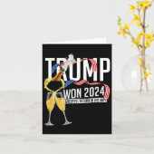 ドナルド・トランプ氏が2024年選挙で勝利 就任式 メンズ ウォ カード (黄色い花)