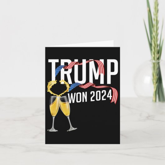 ドナルド・トランプ氏が2024年選挙で勝利 就任式 大人男性 カード (正面)