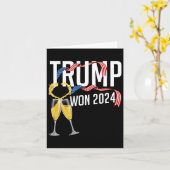 ドナルド・トランプ氏が2024年選挙で勝利 就任式 大人男性 カード (黄色い花)