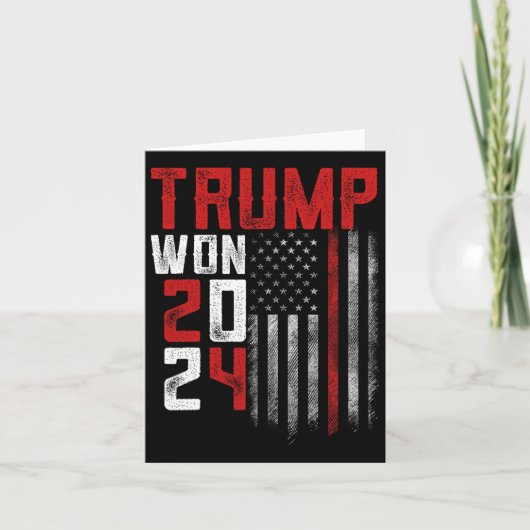 ドナルド・トランプ氏が2024年選挙勝利 就任式 メンズ ウォ カード (正面)