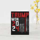 ドナルド・トランプ氏が2024年選挙勝利 就任式 メンズ ウォ カード (黄色い花)