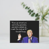 ドナルド・トランプ氏ははがきを言った ポストカード (スタンド正面)