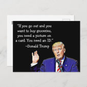 ドナルド・トランプ氏ははがきを言った ポストカード (正面/裏面)