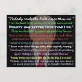 ドナルド・トランプ氏ははがきを言った ポストカード (裏面)