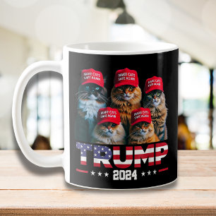 ドナルド・トランプ猫を再び安全にするRed Hat 2024 コーヒーマグカップ