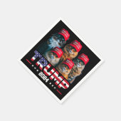 ドナルド・トランプ猫を再び安全にするRed Hat 2024 スタンダードカクテルナプキン (角)