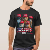 ドナルド・トランプ猫を再び安全にするRed Hat 2024 Tシャツ (正面)