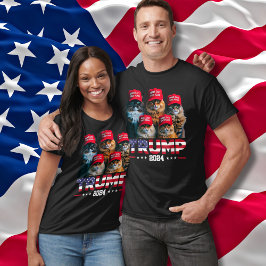 ドナルド・トランプ猫を再び安全にするRed Hat 2024 Tシャツ