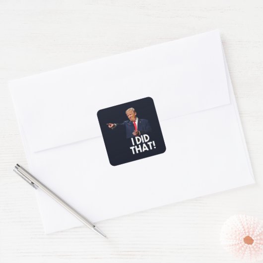 ドナルド・トランプ私がやった！退役軍人の削減、ガス価格 スクエアシール (封筒)