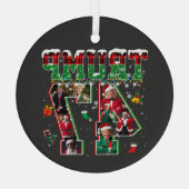 ドナルド・トランプ第47代大統領2024クリスマスサンタ ガラスオーナメント (裏面)