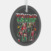 ドナルド・トランプ第47代大統領2024クリスマスサンタ ガラスオーナメント (正面右)