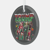 ドナルド・トランプ第47代大統領2024クリスマスサンタ ガラスオーナメント (正面左)