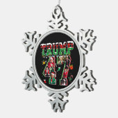 ドナルド・トランプ第47代大統領2024クリスマスサンタ スノーフレークピューターオーナメント (右)