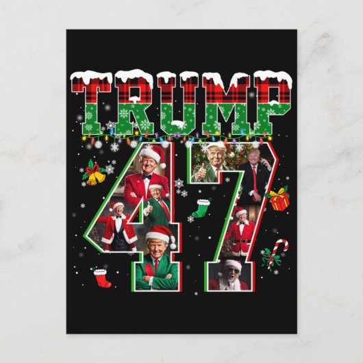 ドナルド・トランプ第47代大統領2024クリスマスサンタ ポストカード (正面)
